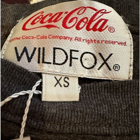 WILDFOX AND COCA COLA THE REAL THING SOMMERS SLIGHTLY OVERSIZED SWEATSHIRT NWT - Picture 7 of 10